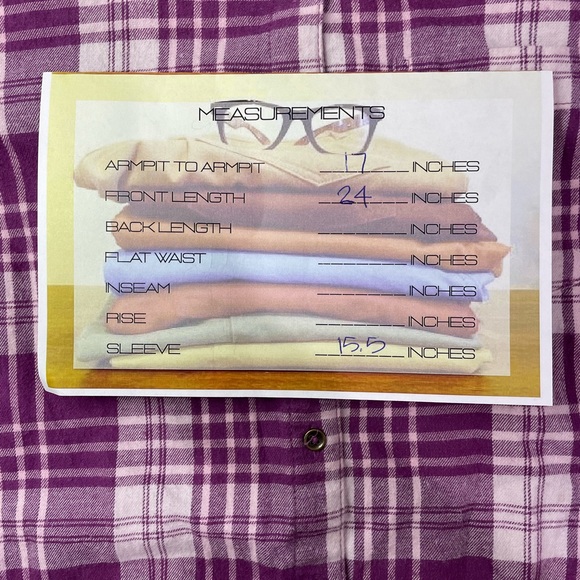 SO Girls Cotton Flannel Magenta & White Plaid Long Sleeve Size Large 10/12 #5018 - Picture 9 of 12